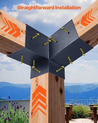 VEVOR 4x4 Τριπλής Κατεύθυνσης Πλάκες Στήριξης Κιόσκι 92x92mm (2-τεμ... VEVOR 4x4 Τριπλής Κατεύθυνσης Πλάκες Στήριξης Κιόσκι 92x92mm (2-τεμ...