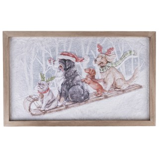 Villa DEste  Χριστουγεννιάτικος Πίνακας 40x25 cm με Ξύλινο Πλαίσιο ...