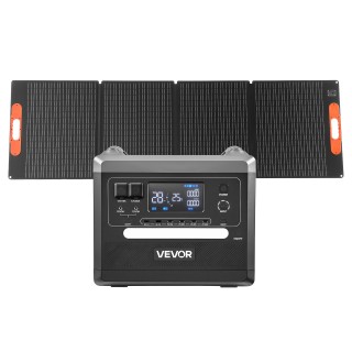 VEVOR Φορητός Σταθμός Ενέργειας 2400W με Ηλιακό Πάνελ 200W και Μπατ...