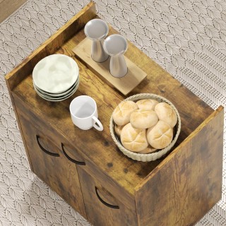 HOMCOM Καρότσι Κουζίνας με Συρτάρι, Ντουλάπι και 4 Ρόδες από Ξύλο,... HOMCOM Καρότσι Κουζίνας με Συρτάρι, Ντουλάπι και 4 Ρόδες από Ξύλο,...