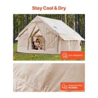 VEVOR Φουσκωτή Σκηνή Glamping 4-6 Ατόμων με Αντλία Εύκολη Στήσιμο K...