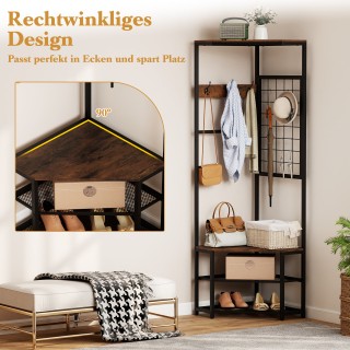 Costway Γωνιακή κρεμάστρα 3 σε 1 από μέταλλο με γάντζους, 49 x 49 x... Costway Γωνιακή κρεμάστρα 3 σε 1 από μέταλλο με γάντζους, 49 x 49 x...