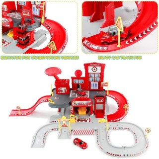 BAKAJI Γκαράζ Σταθμός Πυροσβεστικής Φώτα Ήχοι + Οχήματα Ελικόπτερο... BAKAJI Γκαράζ Σταθμός Πυροσβεστικής Φώτα Ήχοι + Οχήματα Ελικόπτερο...