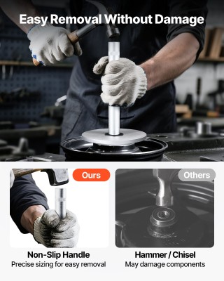 VEVOR Σετ Εξαγωγής Ρουλεμάν 7 τεμαχίων με 5 Δακτυλίους και Ράβδο Επ...