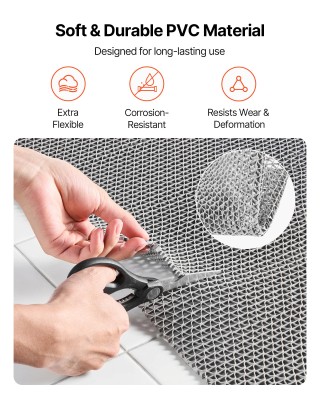 VEVOR Αποστραγγιστικό Χαλάκι PVC, Αντιολισθητικό, 90 x 500 cm, Γκρι... VEVOR Αποστραγγιστικό Χαλάκι PVC, Αντιολισθητικό, 90 x 500 cm, Γκρι...