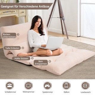 Costway Δαπέδου Πτυσσόμενος Καναπές-Κρεβάτι με 2 Μαξιλάρια & 6-επίπ... Costway Δαπέδου Πτυσσόμενος Καναπές-Κρεβάτι με 2 Μαξιλάρια & 6-επίπ...