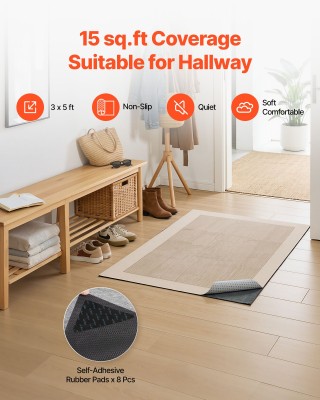 VEVOR Αντιολισθητικό Χαλάκι 0,91 x 1,52 m, Διπλής Επιφάνειας με Αντ...