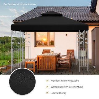 Costway Ανταλλακτική Οροφή με Αεραγωγούς για Κιόσκι 3 x 3 M Μαύρη N... Costway Ανταλλακτική Οροφή με Αεραγωγούς για Κιόσκι 3 x 3 M Μαύρη N...