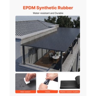 VEVOR EPDM Ελαστικό Ρολό Στέγης 15x20 ft, Ανθεκτικό & Ευέλικτο για... VEVOR EPDM Ελαστικό Ρολό Στέγης 15x20 ft, Ανθεκτικό & Ευέλικτο για...