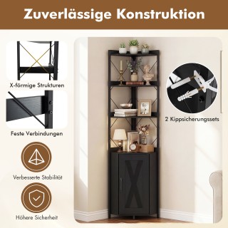 Costway Γωνιακό Ράφι με Χώρο Αποθήκευσης – Υψηλό Γωνιακό Ντουλάπι 1... Costway Γωνιακό Ράφι με Χώρο Αποθήκευσης – Υψηλό Γωνιακό Ντουλάπι 1...