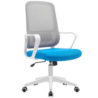 BAKAJI Μπλε και Γκρι Καρέκλα Γραφείου Περιστρεφόμενη Ρυθμιζόμενη Π... BAKAJI Μπλε και Γκρι Καρέκλα Γραφείου Περιστρεφόμενη Ρυθμιζόμενη Π...