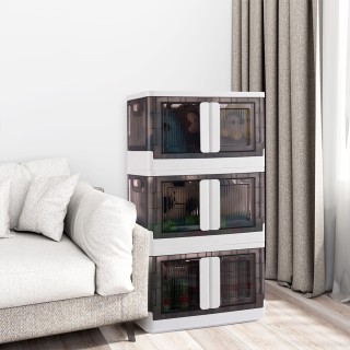 BAKAJI Σετ 3 Κουτιά Αποθήκευσης Οργάνωσης Αναδιπλούμενα 3 x 45 Λίτ... BAKAJI Σετ 3 Κουτιά Αποθήκευσης Οργάνωσης Αναδιπλούμενα 3 x 45 Λίτ...