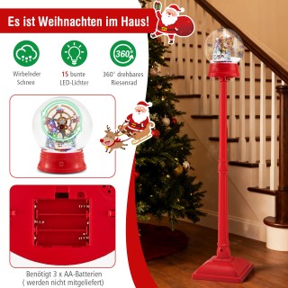 Costway 153 εκ. Μουσική Χριστουγεννιάτικη Φαναροκούνια με Ρόδα Λούν...