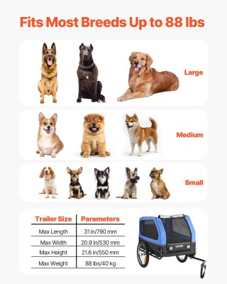 VEVOR Ρυμουλκούμενο Ποδηλάτου για Σκύλους, Διαστάσεις: 132x71.5x75 ... VEVOR Ρυμουλκούμενο Ποδηλάτου για Σκύλους, Διαστάσεις: 132x71.5x75 ...