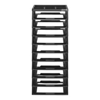 VEVOR Πλαστική Οργάνωση 10 Επιπέδων Μεγάλης Χωρητικότητας Μαύρο Πλα...