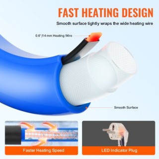 VEVOR 15m Θερμαινόμενος Σωλήνας Νερού για RV -45℉ Αντιψυκτικός Πόσι... VEVOR 15m Θερμαινόμενος Σωλήνας Νερού για RV -45℉ Αντιψυκτικός Πόσι...