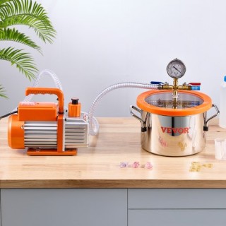 VEVOR Σετ Αποθάμβωσης με Θάλαμο Κενού 1.5 Γαλονιών και Αντλία Μονού... VEVOR Σετ Αποθάμβωσης με Θάλαμο Κενού 1.5 Γαλονιών και Αντλία Μονού...