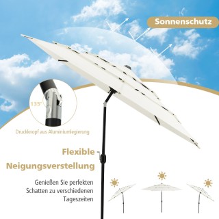 Costway Τριώροφος Διπλός Αεριζόμενος Εξωτερικός Ομπρέλα 306 x 252 c...