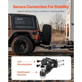 VEVOR Σύνδεσμος Πίντλ με Σφαίρα Ρυμούλκησης 2 για Δακτύλιο Λουνέτ 2...