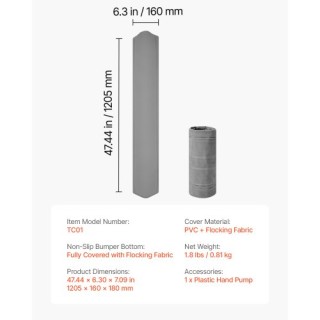 VEVOR Φουσκωτό Προστατευτικό Κάγκελο Κρεβατιού 47.4 ιντσών για Νήπι...