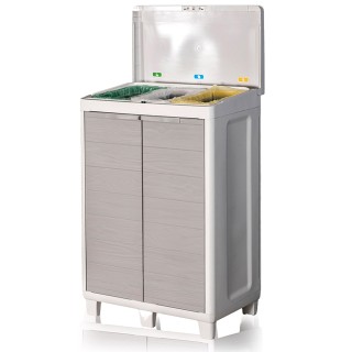 STAKMANN Κάδος Ανακύκλωσης με 3 Χώρους 65 x 38 x 103,5 εκ. Γκρι Χρώ...