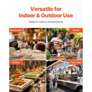 VEVOR Δοχείο Σερβιρίσματος Τροφίμων με Καπάκι LZDWFWQBXG1GCXLLBV0