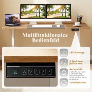 Costway Ηλεκτρικό Ρυθμιζόμενο Γραφείο 140 x 70 cm - Εργονομικό Καθι... Costway Ηλεκτρικό Ρυθμιζόμενο Γραφείο 140 x 70 cm - Εργονομικό Καθι...