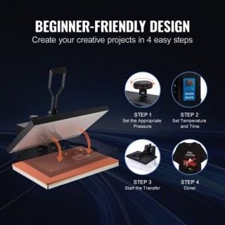Μηχανή Θερμομεταφοράς VEVOR 16 x 24 για DIY T-shirt  GDSYD1624110VE...
