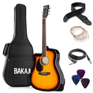 BAKAJI Ηλεκτροακουστική Κιθάρα Slim 41 Sunburst με Σετ Χορδές, Πένν... BAKAJI Ηλεκτροακουστική Κιθάρα Slim 41 Sunburst με Σετ Χορδές, Πένν...