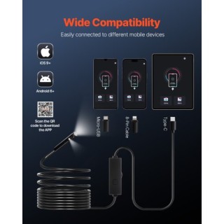 VEVOR Διπλός Φακός Ενδοσκόπιο Κάμερα για Android & IOS με 5m Εύκαμπ... VEVOR Διπλός Φακός Ενδοσκόπιο Κάμερα για Android & IOS με 5m Εύκαμπ...