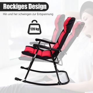 Costway  Σετ Κήπου με 2 Κουνιστές Καρέκλες και Γυάλινο Τραπέζι για ...