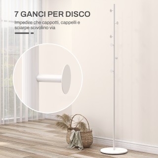 HOMCOM Αυτοστήριχτη Κρεμάστρα Δαπέδου με 6 Γάντζους Δίσκου από Ατσά... HOMCOM Αυτοστήριχτη Κρεμάστρα Δαπέδου με 6 Γάντζους Δίσκου από Ατσά...