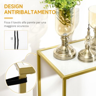 Κονσόλα εισόδου HOMCOM από ατσάλι και σκληρυμένο γυαλί, 100x35,5x80... Κονσόλα εισόδου HOMCOM από ατσάλι και σκληρυμένο γυαλί, 100x35,5x80...