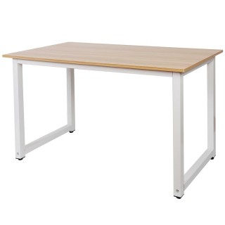 BAKAJI  Γραφείο Τραπέζι Υπολογιστή από Ξύλο και Μέταλλο για Σπίτι ή...