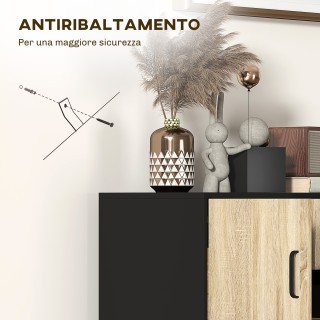 HOMCOM Μοντέρνα Κρεντέντζα με 3 Ντουλάπια και 2 Συρτάρια, από Μορι... HOMCOM Μοντέρνα Κρεντέντζα με 3 Ντουλάπια και 2 Συρτάρια, από Μορι...