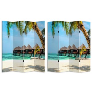 BAKAJI Παραβάν Διαχωριστικό 4 Πάνελ Εκτύπωση Μπρος-Πίσω Παγόδα Μαλ... BAKAJI Παραβάν Διαχωριστικό 4 Πάνελ Εκτύπωση Μπρος-Πίσω Παγόδα Μαλ...