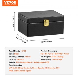 VEVOR Κιβώτιο Φαραντέι για Αποκλεισμό Σήματος, Θήκη για 5~8 Κλειδιά... VEVOR Κιβώτιο Φαραντέι για Αποκλεισμό Σήματος, Θήκη για 5~8 Κλειδιά...