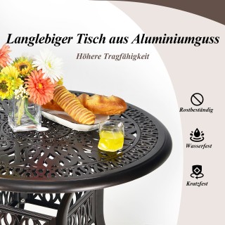 Costway Στρογγυλό Τραπέζι Κήπου Ø 90 cm από Χυτό Αλουμίνιο με Οπή ... Costway Στρογγυλό Τραπέζι Κήπου Ø 90 cm από Χυτό Αλουμίνιο με Οπή ...