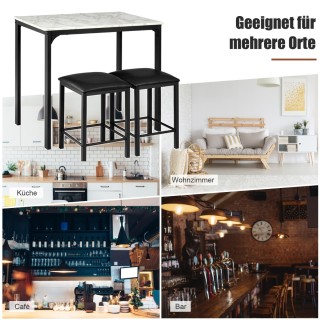 Costway Σετ Τραπεζαρίας με 1 Τραπέζι και 2 Σκαμπό για Μικρούς Χώρου... Costway Σετ Τραπεζαρίας με 1 Τραπέζι και 2 Σκαμπό για Μικρούς Χώρου...