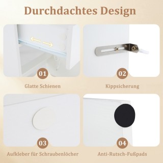 Costway Καλλυντικό Τραπέζι με Καθρέφτη και Φωτισμό, Ρυθμιζόμενη Φωτ... Costway Καλλυντικό Τραπέζι με Καθρέφτη και Φωτισμό, Ρυθμιζόμενη Φωτ...