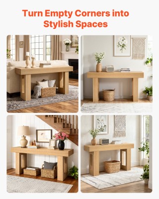 VEVOR Ρουστίκ Ξύλινος Κονσόλα 160 εκ. για Σαλόνι ή Υπνοδωμάτιο, Απλ... VEVOR Ρουστίκ Ξύλινος Κονσόλα 160 εκ. για Σαλόνι ή Υπνοδωμάτιο, Απλ...