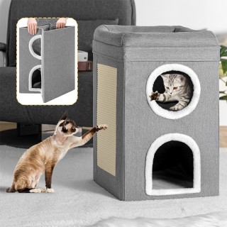 BAKAJI Γατόσπιτο με 3 Επίπεδα και Ονυχοδρόμιο 41x41x63 εκ. 02842218 BAKAJI Γατόσπιτο με 3 Επίπεδα και Ονυχοδρόμιο 41x41x63 εκ. 02842218