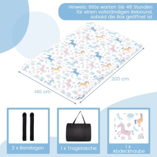 Costway Ιαπωνικό Στρώμα Φουτόν με Πλενόμενο Κάλυμμα & Τσάντα 140 x ...