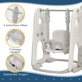 Costway  Πολύχρωμο Παιδικό Σετ Παιχνιδιού 6-σε-1 με Τσουλήθρα, Κούν...