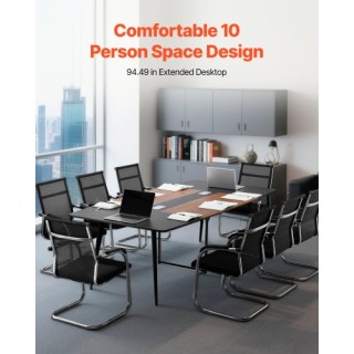 VEVOR Τραπέζι Συνεδριάσεων, 2400mm Σκαφοειδές Γραφείο για 10 Άτομα,... VEVOR Τραπέζι Συνεδριάσεων, 2400mm Σκαφοειδές Γραφείο για 10 Άτομα,...