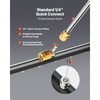 VEVOR Καθαριστής Υποδαπέδου Πλυστικού 16 με 2 Τροχούς και 2 Προεκτά...