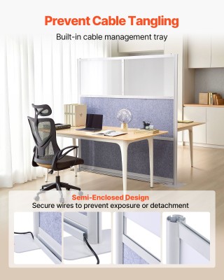 VEVOR Διαίρισμα Γραφείου 1778 x 1778 mm με Παράθυρα Αμμοβολής BGSGD...