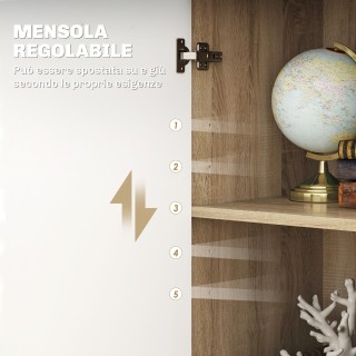 HOMCOM Μοντέρνα Κρεντέντζα με 3 Ντουλάπια και 2 Συρτάρια, Ξύλινη, 1...