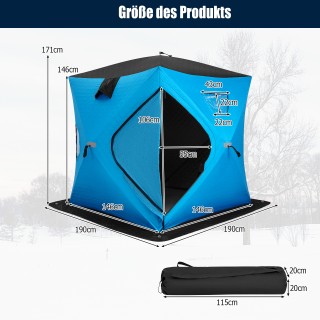 Costway Μονωμένη Πτυσσόμενη Σκηνή Ψαρέματος στον Πάγο με Επενδεδυμέ... Costway Μονωμένη Πτυσσόμενη Σκηνή Ψαρέματος στον Πάγο με Επενδεδυμέ...