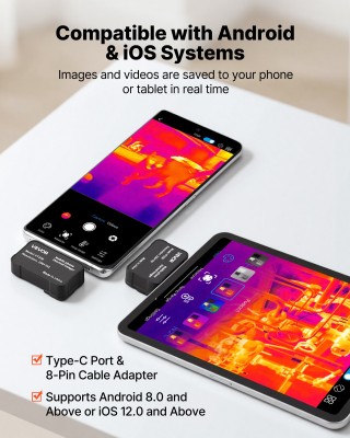 VEVOR Θερμική Κάμερα για Android & iOS, Ανάλυση IR 256 x 192, Υπερα... VEVOR Θερμική Κάμερα για Android & iOS, Ανάλυση IR 256 x 192, Υπερα...